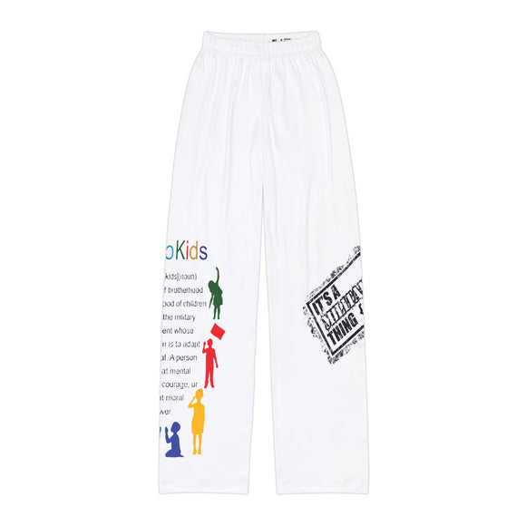 Kids Lounge Pants with Colorful Character Silhouettes & Positive Message
