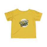 Infant Tee — "Newest Recruit: Military Brat" Baby Shirt (Camo Helmet Design)