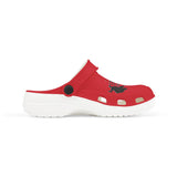 Kids Red Marine Rescue EVA Foam Clogs – Comfortable Slip-On Shoes for Boys & Girls