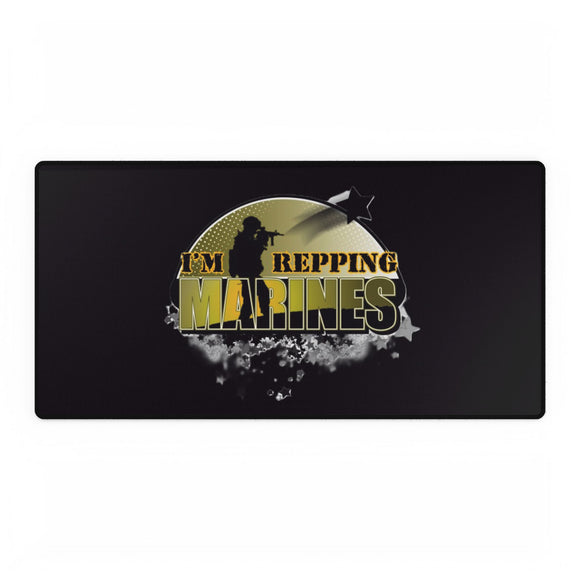 Marine-Themed Desk Mat - Personalize Your Workspace, Ideal Gift for Veterans, Office Decor, Gamer Mouse Pad, Unique Home Office Accessories