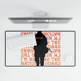 Military-Themed Desk Mat, 24/7/365 Support, Perfect for Home Office, Gift for Veterans, National Guard Pride
