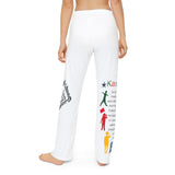 Kids Lounge Pants with Colorful Character Silhouettes & Positive Message