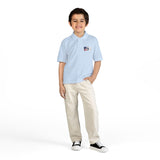 Youth Polo Shirt with Small American Flag Pocket Graphic — Coast Guard