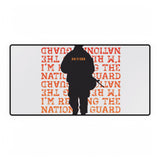 Military-Themed Desk Mat, 24/7/365 Support, Perfect for Home Office, Gift for Veterans, National Guard Pride