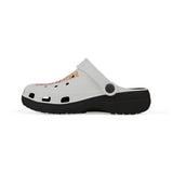 Kids White EVA Clogs with Retro Silhouette Print — National Guard