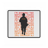 Military-Themed Desk Mat, 24/7/365 Support, Perfect for Home Office, Gift for Veterans, National Guard Pride