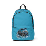 Navy Pride Unisex Fabric Backpack, School Backpack, Casual Daypack, Gift for Navy Families, Stylish Travel Bag