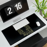 Stylish Desk Mat with Motivational Quote, Office Decor, Gaming Setup, Gift for Students, Home Office Essentials, Desk Accessories