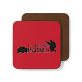 Marine Corps Hardboard Coaster - I'm Repping Marines | Military Gifts, Veteran Home Decor, Bar Accessories, Unique Coasters