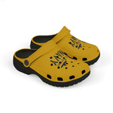 Kids Navy Support EVA Foam Clogs — "I'm Repping Navy" Yellow Slip‑Ons