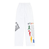 Kids Lounge Pants with Colorful Character Silhouettes & Positive Message