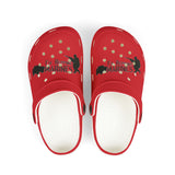 Kids Red Marine Rescue EVA Foam Clogs – Comfortable Slip-On Shoes for Boys & Girls