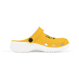 Kids Navy Support EVA Foam Clogs — "I'm Repping Navy" Yellow Slip‑Ons