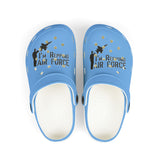 Kids' Blue 'I'm Repping Air Force' EVA Foam Clogs — Military Pride Slip-Ons
