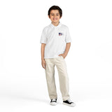 Youth Polo Shirt with Small American Flag Pocket Graphic — Coast Guard