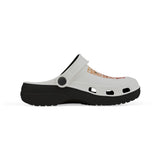 Kids White EVA Clogs with Retro Silhouette Print — National Guard