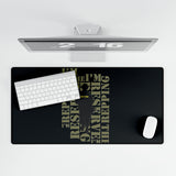 Stylish Desk Mat with Motivational Quote, Office Decor, Gaming Setup, Gift for Students, Home Office Essentials, Desk Accessories
