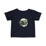 Infant Tee — "Newest Recruit: Military Brat" Baby Shirt (Camo Helmet Design)