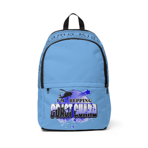 Blue Coast Guard Fabric Backpack, Unisex School Bag, Military Inspired Gear, Kids' Backpack, Trendy Gift for Young Heroes