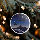 Silent Night Peaceful Night Military Ornament — Ceramic Christmas Decoration