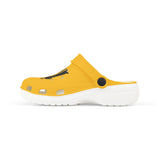 Kids Navy Support EVA Foam Clogs — "I'm Repping Navy" Yellow Slip‑Ons
