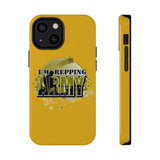 Impact-Resistant Phone Case: I'm Repping Army, Military Pride Decor, Durable Gift for Veterans, Unique Army Designs, Soldier Accessories
