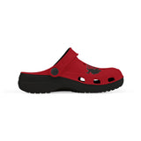Kids Red Marine Rescue EVA Foam Clogs – Comfortable Slip-On Shoes for Boys & Girls