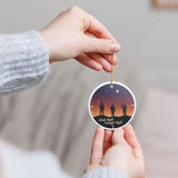 Silent Night Peaceful Night Military Soldiers Ceramic Ornament — Christmas Memorial Keepsake