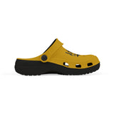 Kids Navy Support EVA Foam Clogs — "I'm Repping Navy" Yellow Slip‑Ons