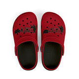 Kids Red Marine Rescue EVA Foam Clogs – Comfortable Slip-On Shoes for Boys & Girls