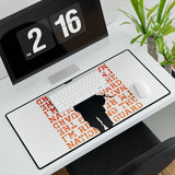 Military-Themed Desk Mat, 24/7/365 Support, Perfect for Home Office, Gift for Veterans, National Guard Pride